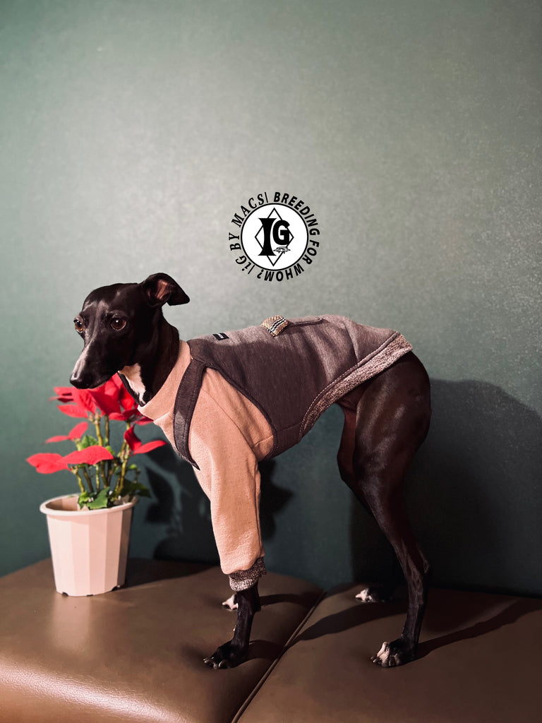 "The Night Blossom" Overall layered Pullover Dusty pink/Grey Color