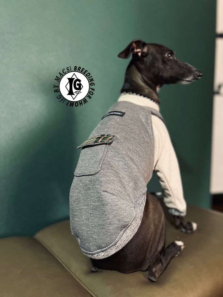 "The Night Blossom" Overall layered Pullover Dusty pink/Grey Color