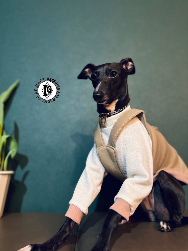 "The Night Blossom" Overall layered Pullover White/Beige Color