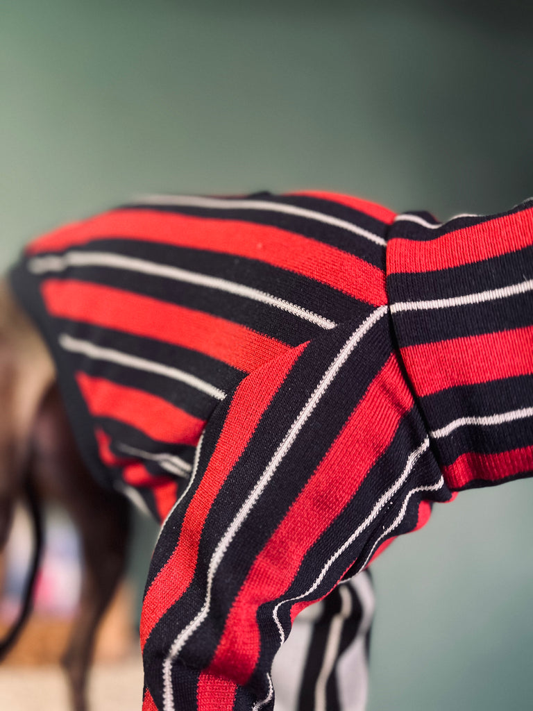 "HYGGE2" Asymmetry Stripe pullover None darts NO.2