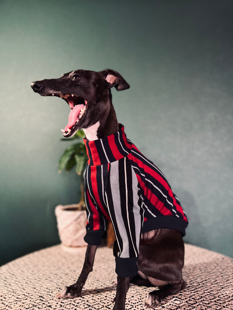 "HYGGE2" Asymmetry Stripe pullover None darts NO.2