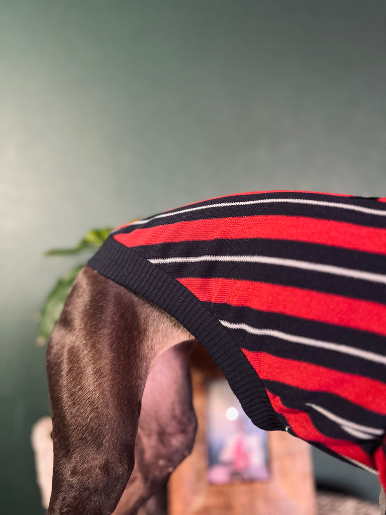 "HYGGE2" Asymmetry Stripe pullover None darts NO.2
