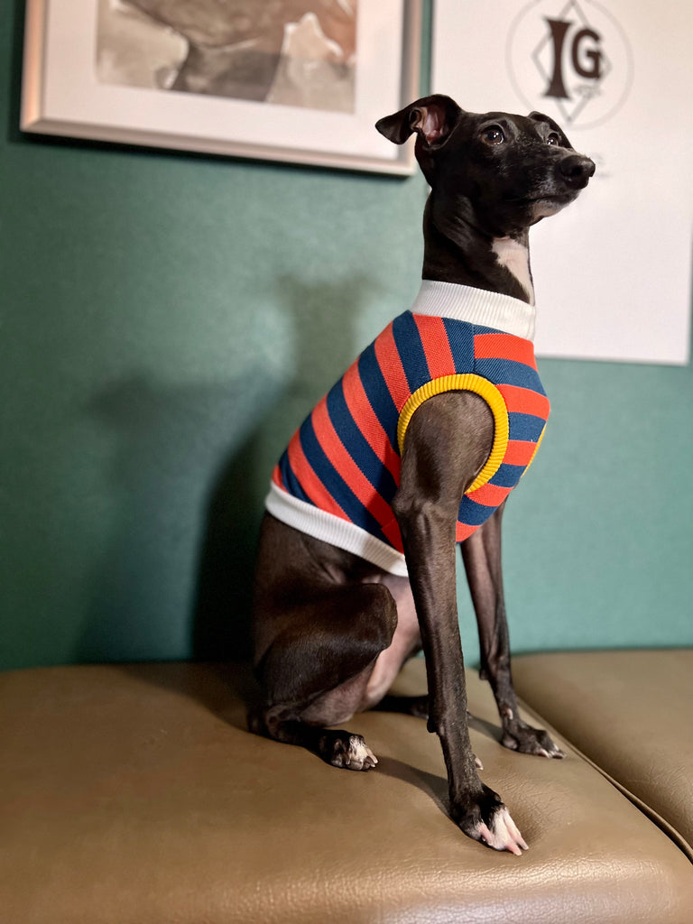 "go-to" No-Sleeve Stripe Navy