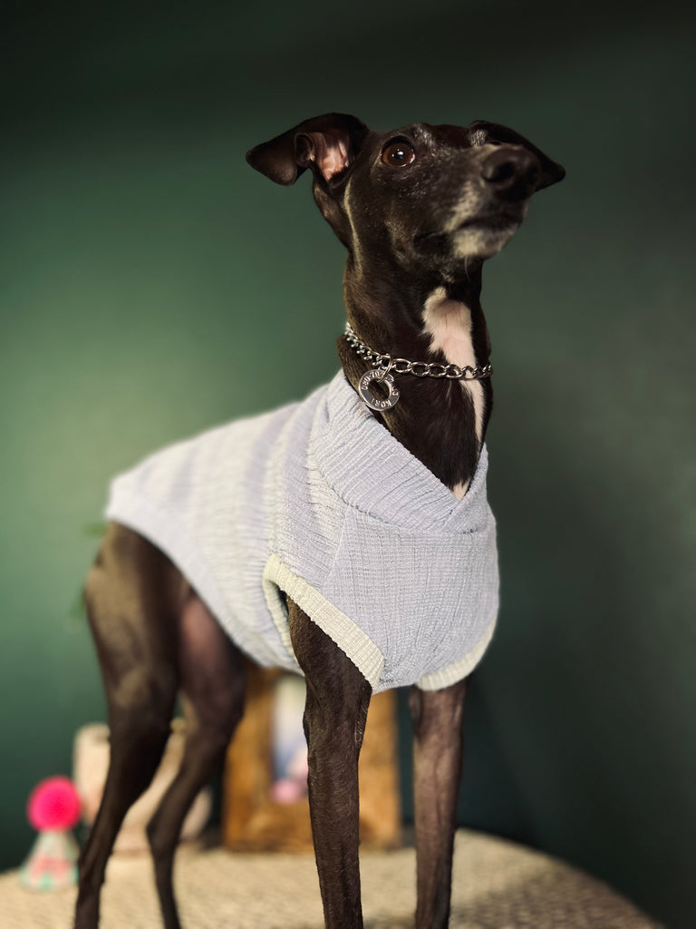 "HYGGE2"リンクルワープ Knit No-Sleeve Sky blue Color