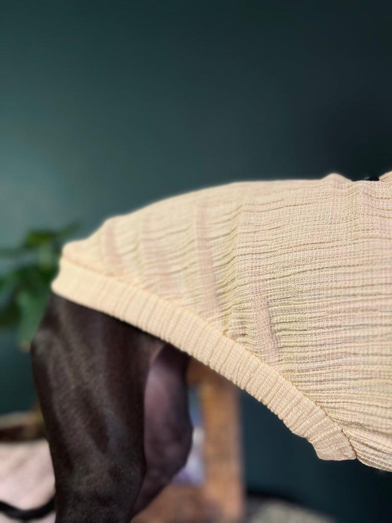 "HYGGE2"リンクルワープ Knit No-sleeve Yellow Color