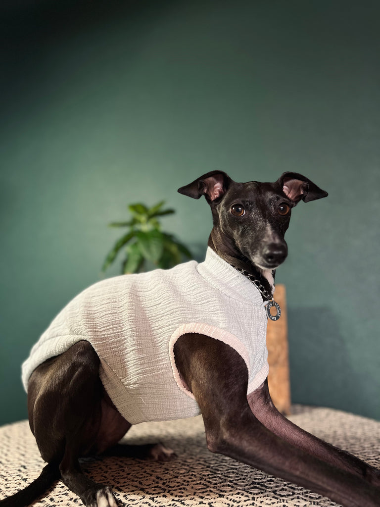 "HYGGE2" リンクルワープ Knit No-sleeve Emerald Green Color