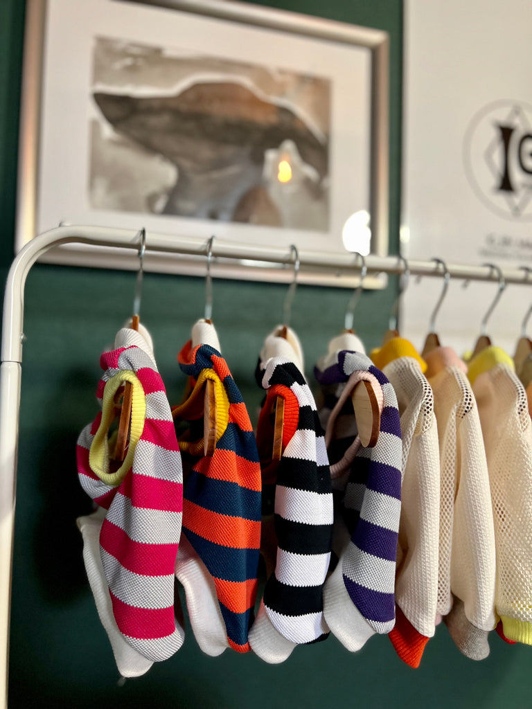 "go-to" No-Sleeve Stripe Navy