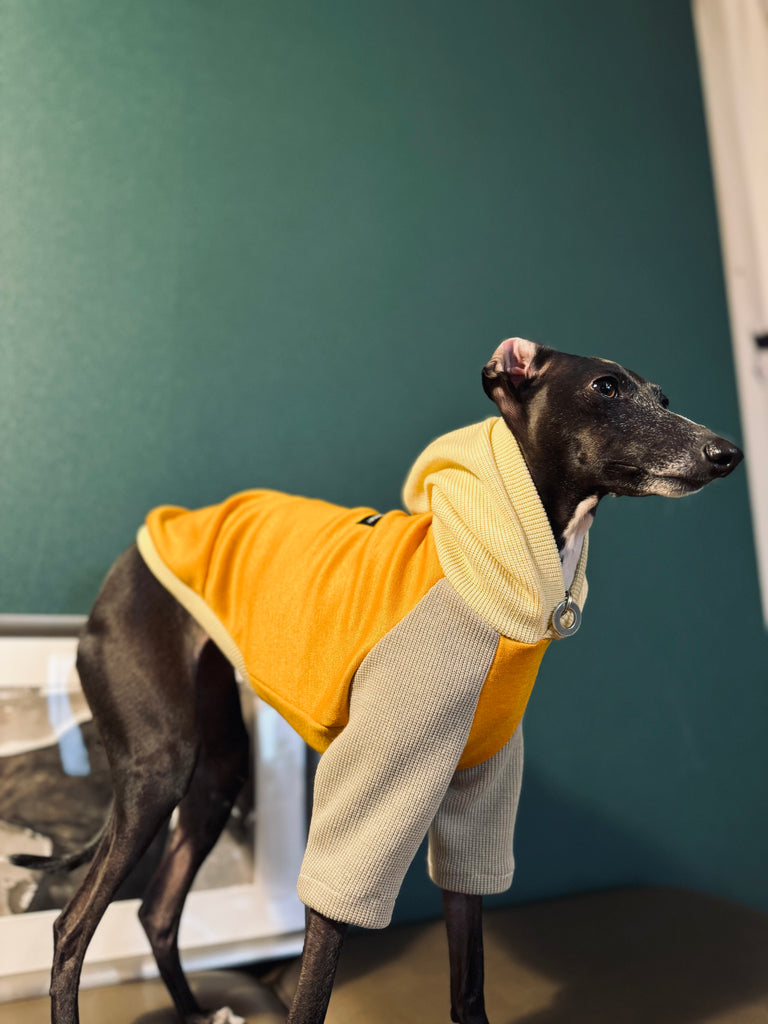 "HYGGE" Ponchknit Pullover Hoodie-Yellow Color