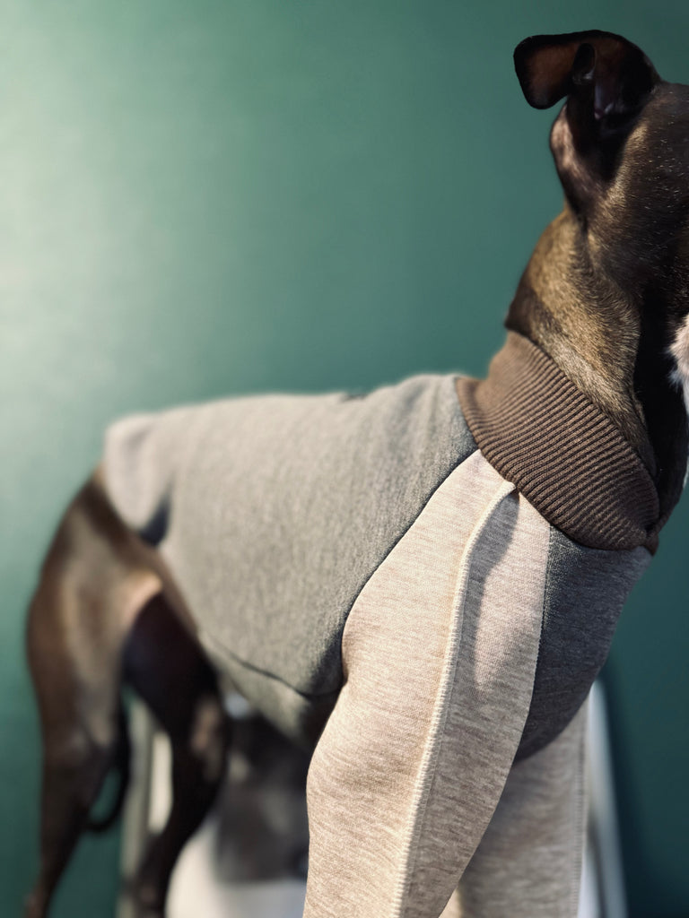 "HYGGE" Bonding Knit None Darts Pullover- Grey Color