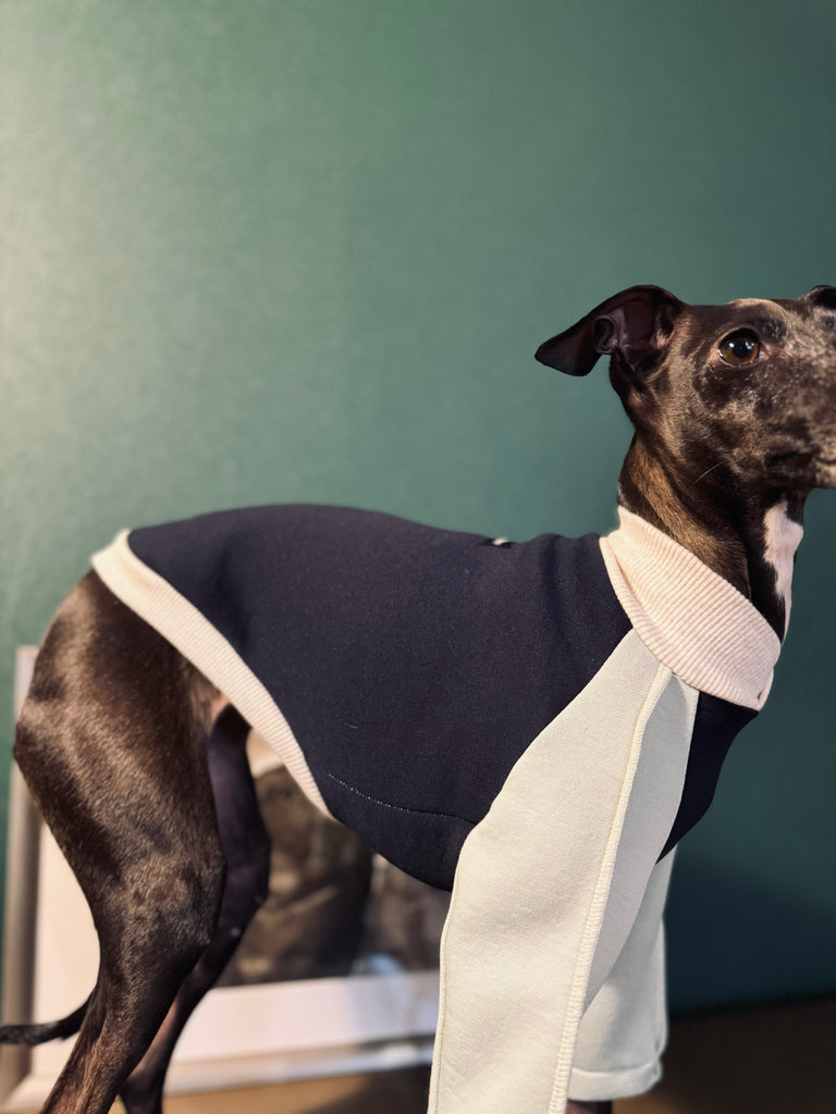 "HYGGE" Bonding Knit None Darts Pullover- Navy Color
