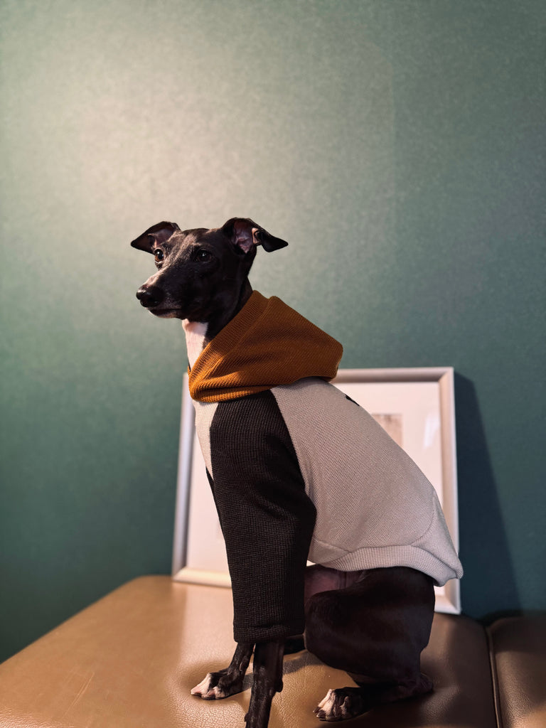 "HYGGE" Milano Knit Hoodie Pullover-Grey Color