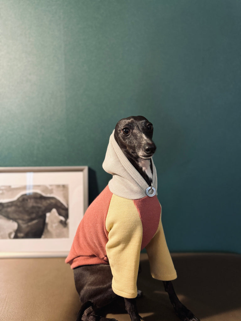 "HYGGE" Milano knit Hoodie Pullover -Pink Color