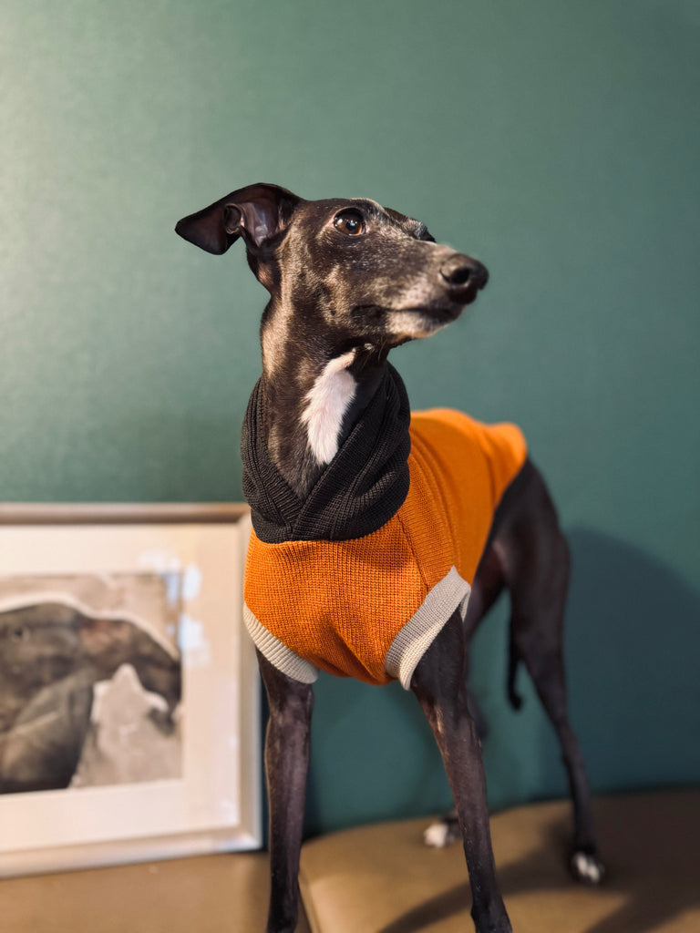 "HYGGE" Milano Knit Long Vest No-Sleeve -Orange Color