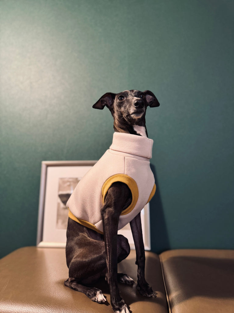 "HYGGE" Bonding Knit Short Vest  No-Sleeve- Sakura Pink Color