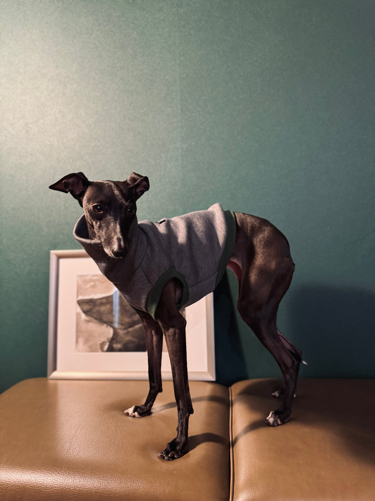 "HYGGE" Bonding Short Vest No-Sleeve-Grey Color