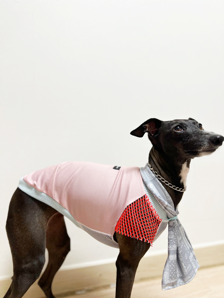 【ロング丈】Cool No-sleeve & towel 【pink & red】
