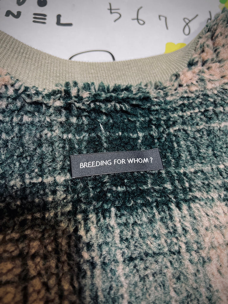 "Breeding for whom?" JACKET&CAP-GREEN
