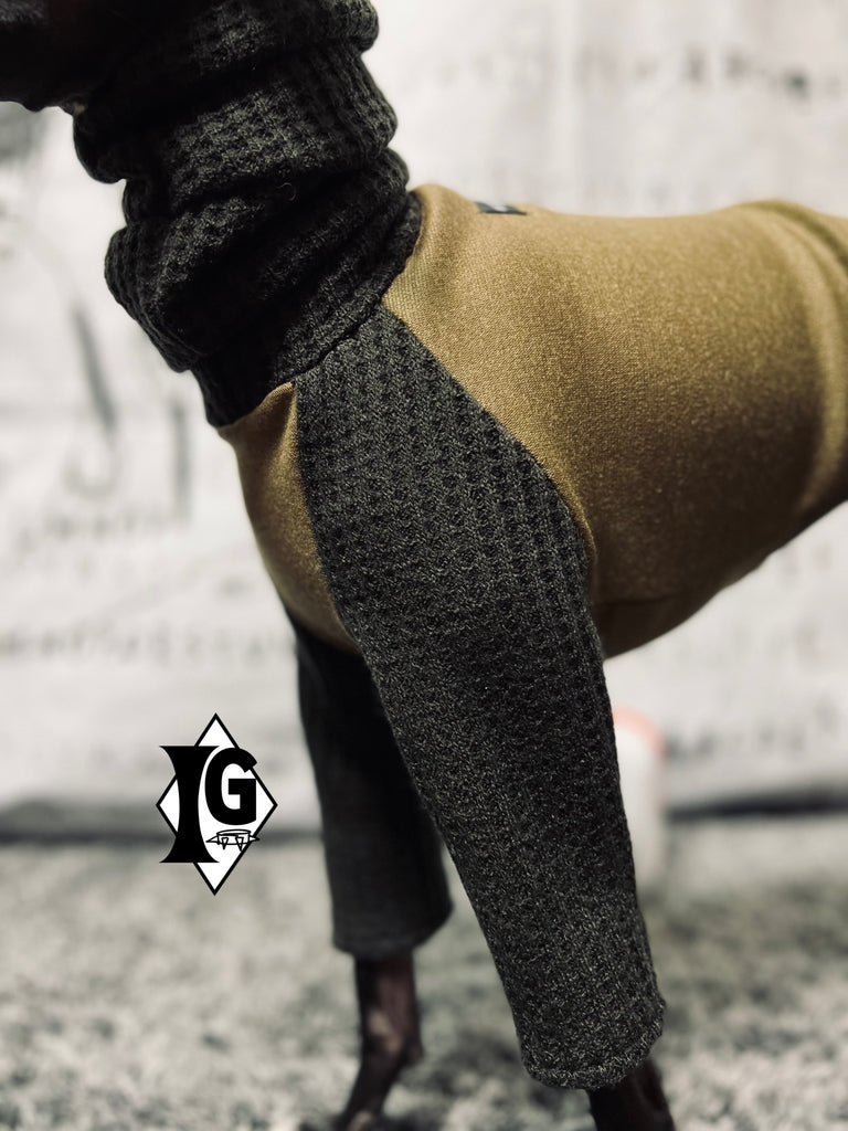 "I'm so picky" Turtleneck Pullover- KHAKI