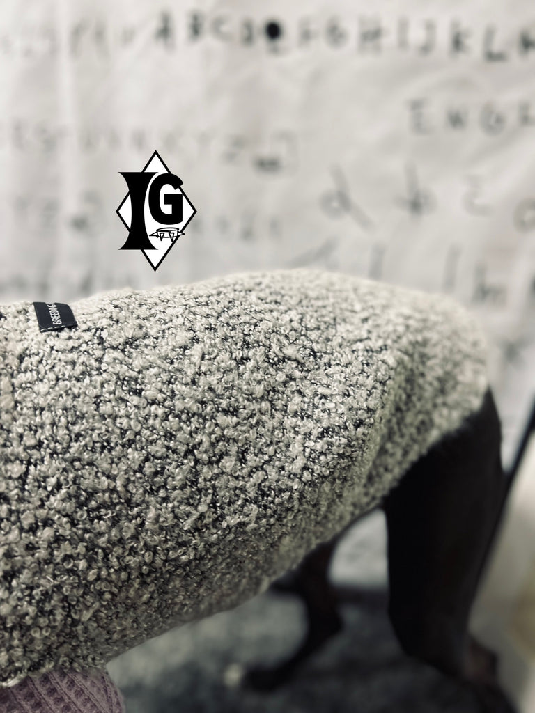 "I'm so picky" Tweed Vest-WHITE GRAY