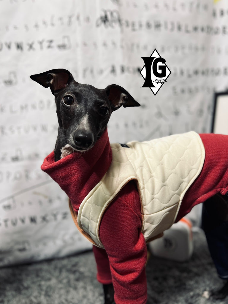 ”I'm so picky" Denim pants Pullover-RED