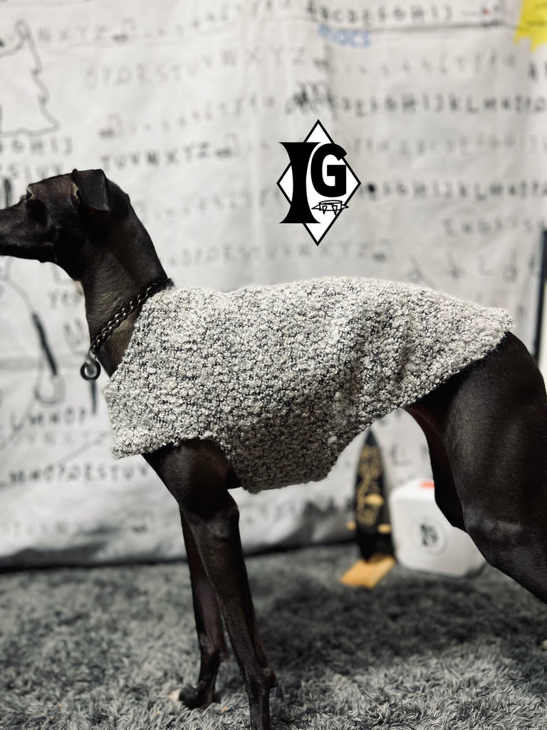 "I'm so picky" Tweed Vest-WHITE GRAY