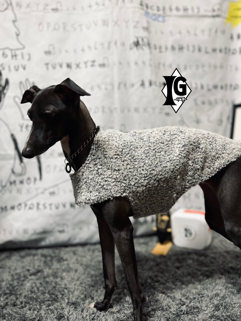 "I'm so picky" Tweed Vest-WHITE GRAY