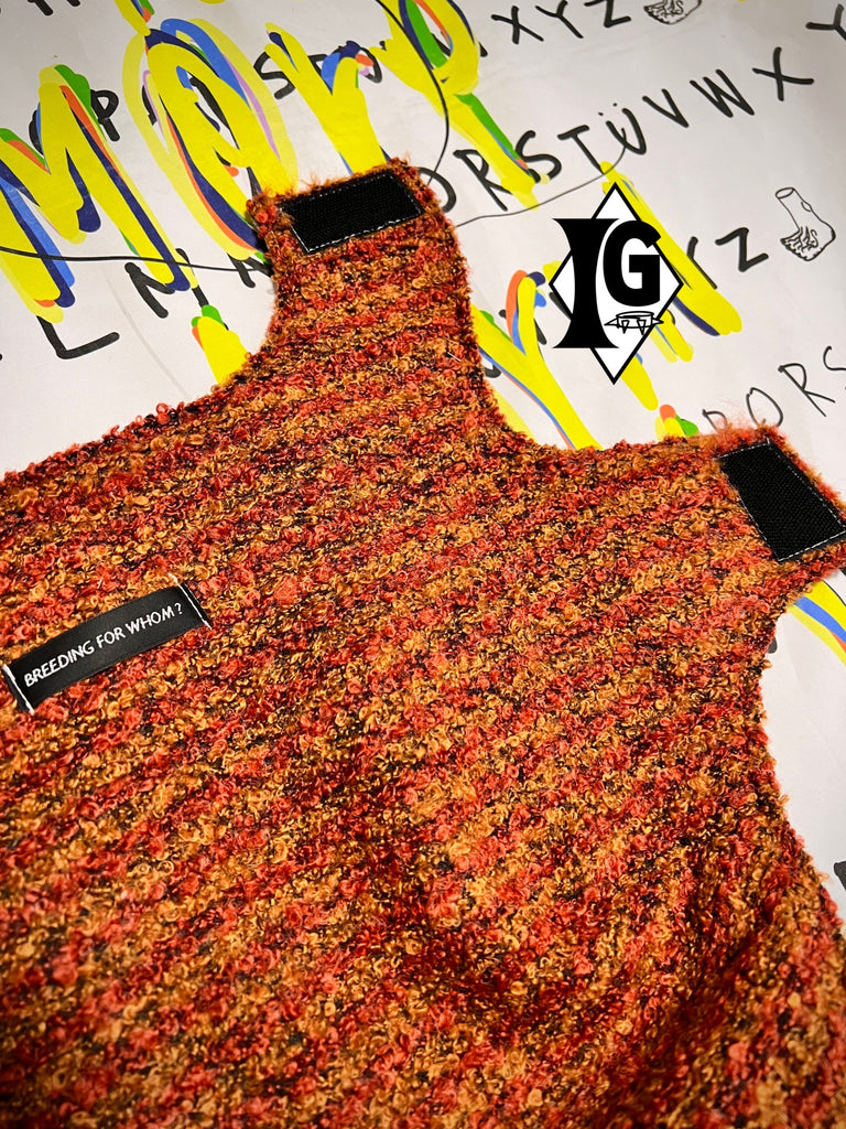 "I'm so picky" Tweed Vest-YELLOW RED