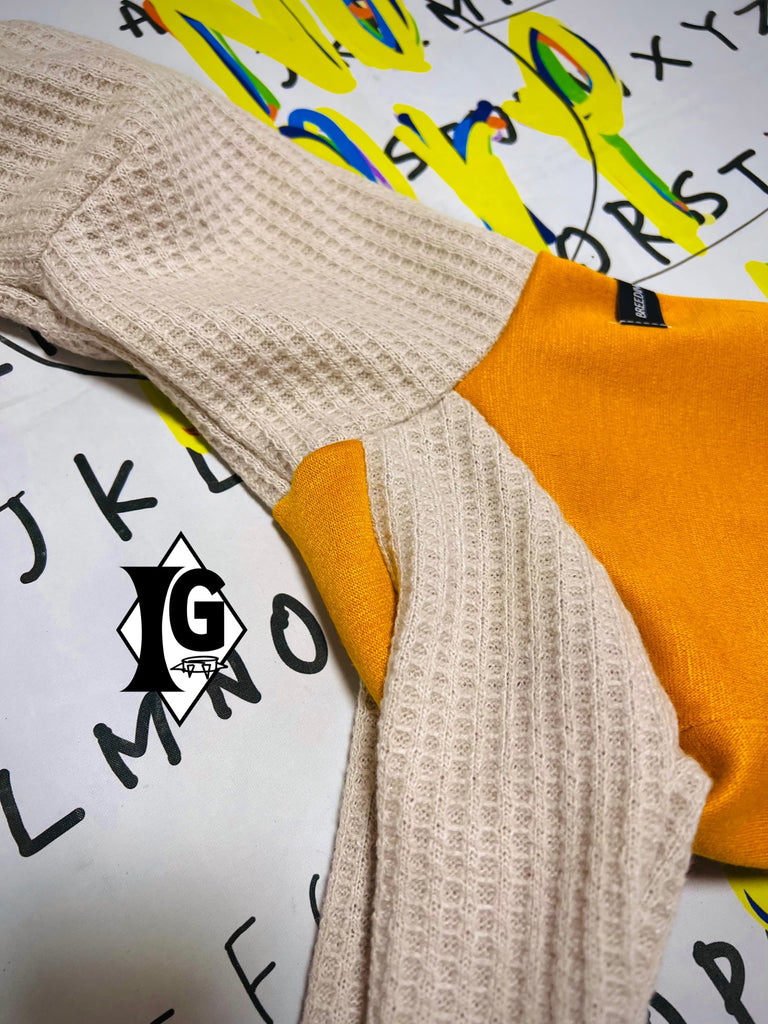 "I'm so picky" Turtleneck Pullover-Mustard