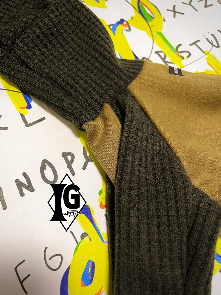 "I'm so picky" Turtleneck Pullover- KHAKI