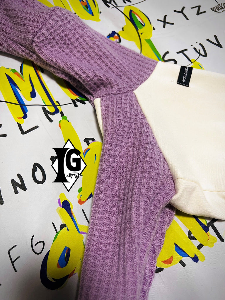 "I'm so picky" Turtleneck Pullover-OFF WHITE
