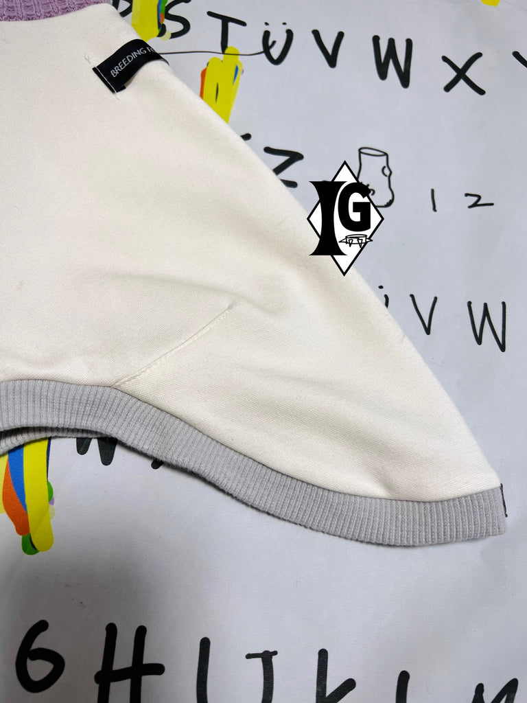"I'm so picky" Turtleneck Pullover-OFF WHITE