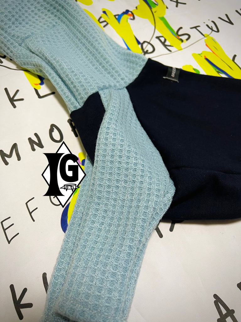 "I'm so picky" Turtleneck Pullover-NAVY