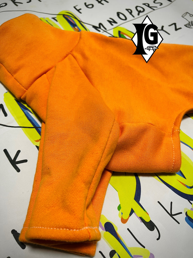 "I'm so picky" Denim pants Pullover- ORANGE