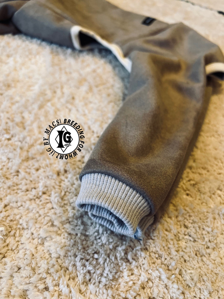 “Stand-by(BFW?)” Suede Rompers-LIGHT BROWN