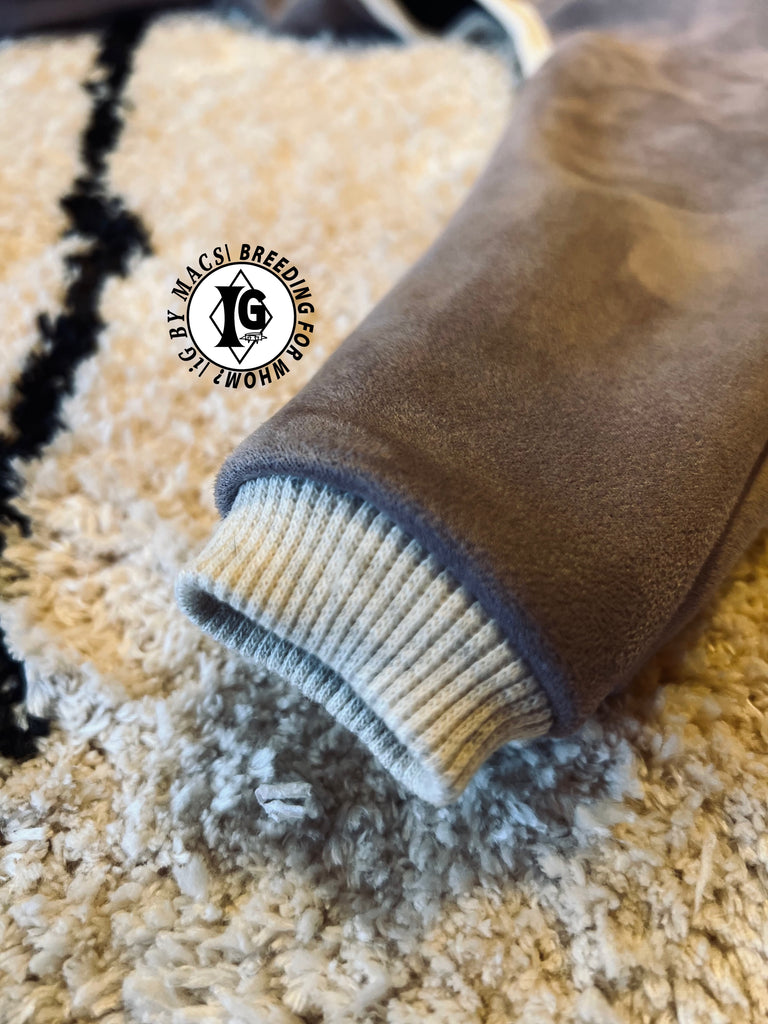 “Stand-by(BFW?)” Suede Rompers-Violet