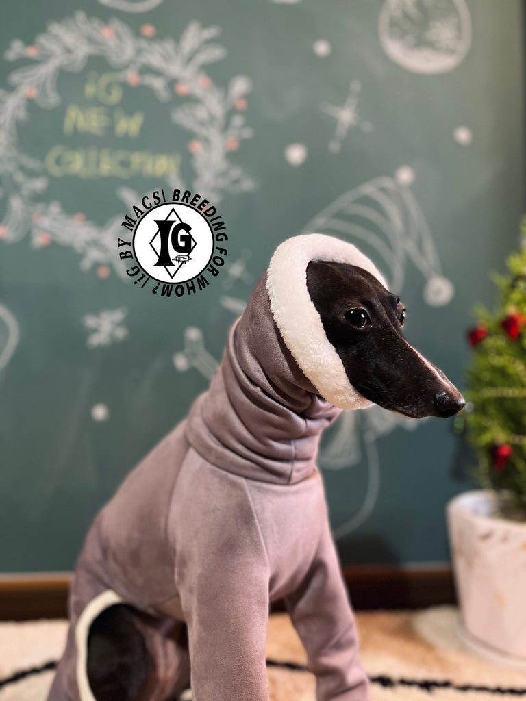 “Stand-by(BFW?)” Suede Rompers-Violet