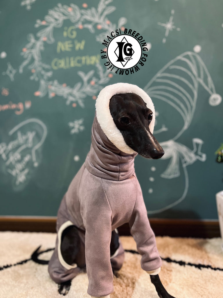 “Stand-by(BFW?)” Suede Rompers-Violet