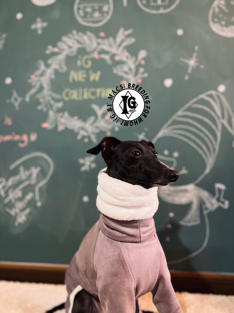 “Stand-by(BFW?)” Suede Rompers-Violet