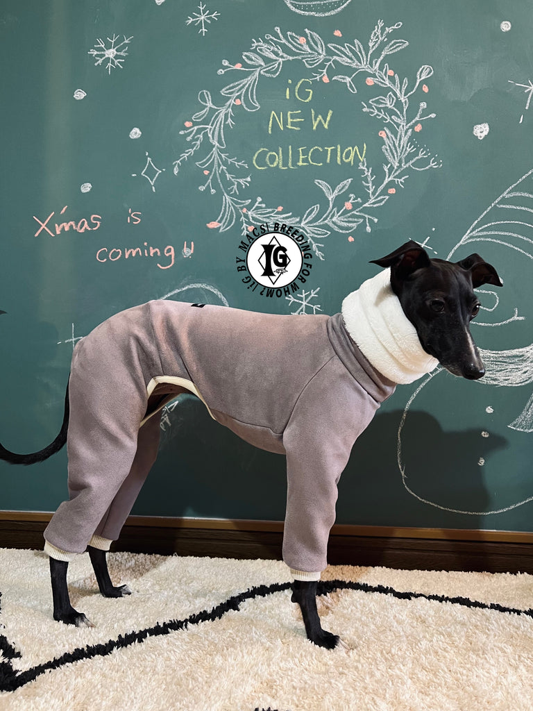 “Stand-by(BFW?)” Suede Rompers-Violet