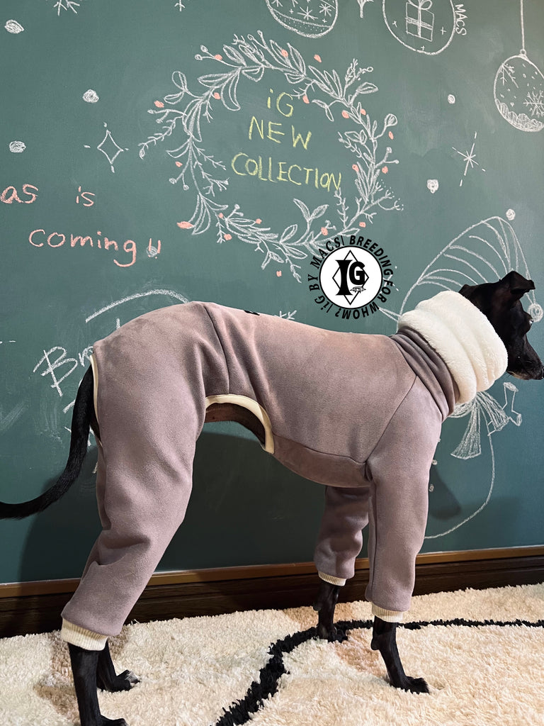 “Stand-by(BFW?)” Suede Rompers-Violet