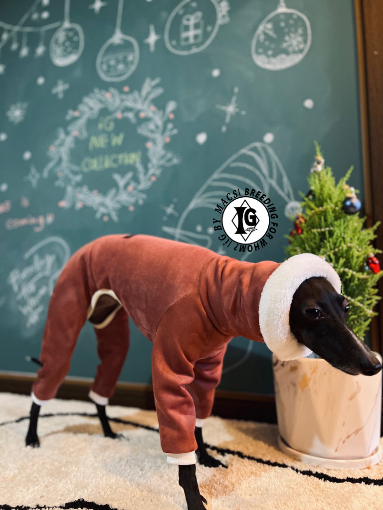 ”Stand-by(BFW?)” suede Rompers-RED