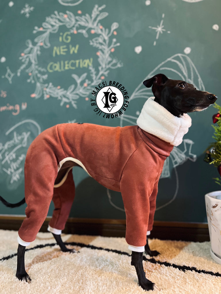 ”Stand-by(BFW?)” suede Rompers-RED