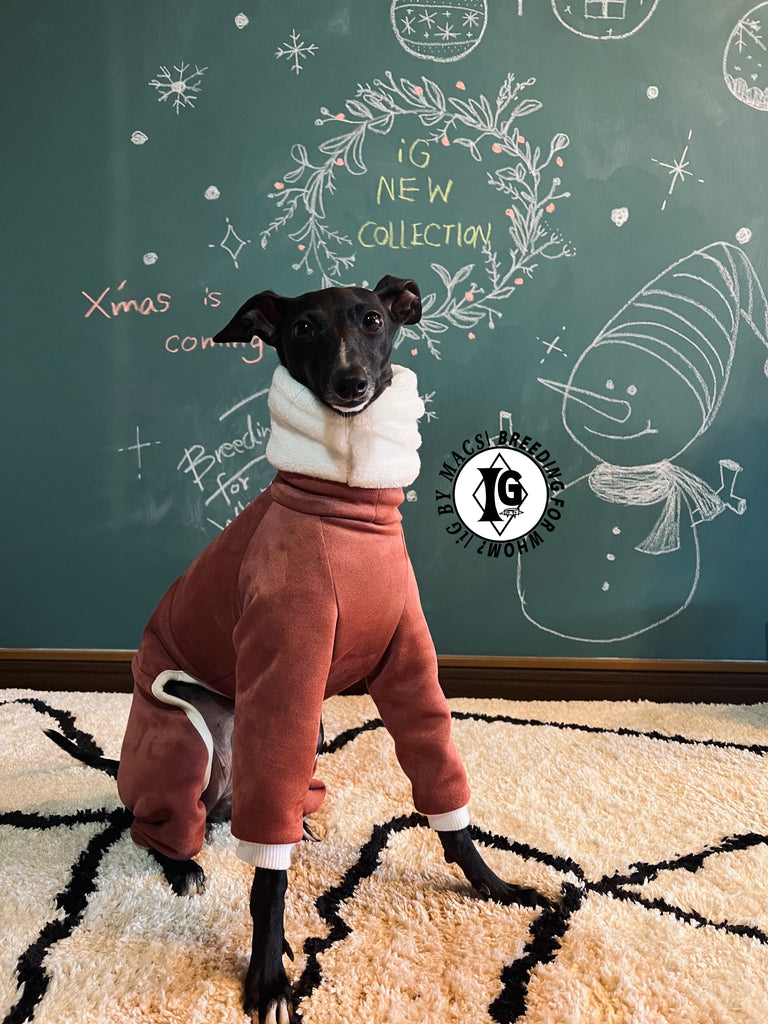 ”Stand-by(BFW?)” suede Rompers-RED