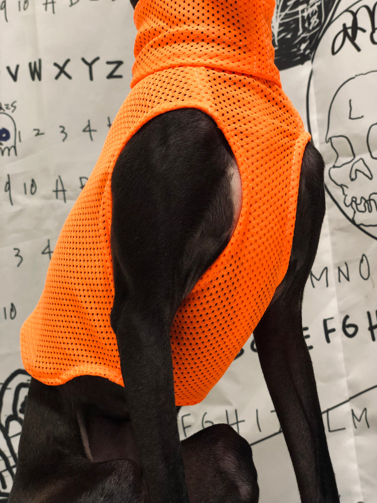 "Engine" Mesh No-sleeve-ORANGE