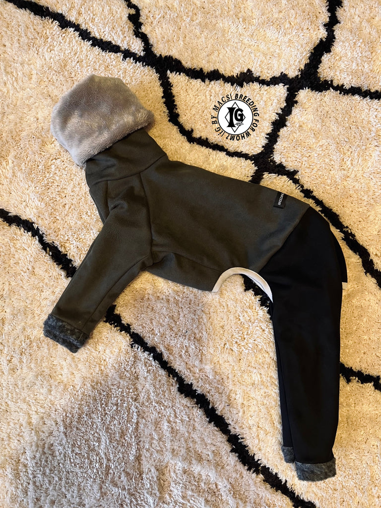 ”Stand-by(BFW?)” Suede Rompers high warm-GREEN