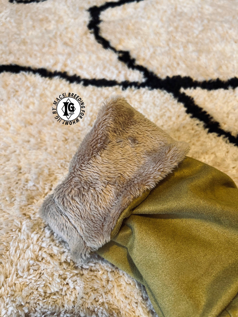 ”Stand-by(BFW?)” Suede Rompers high warm-Mustard