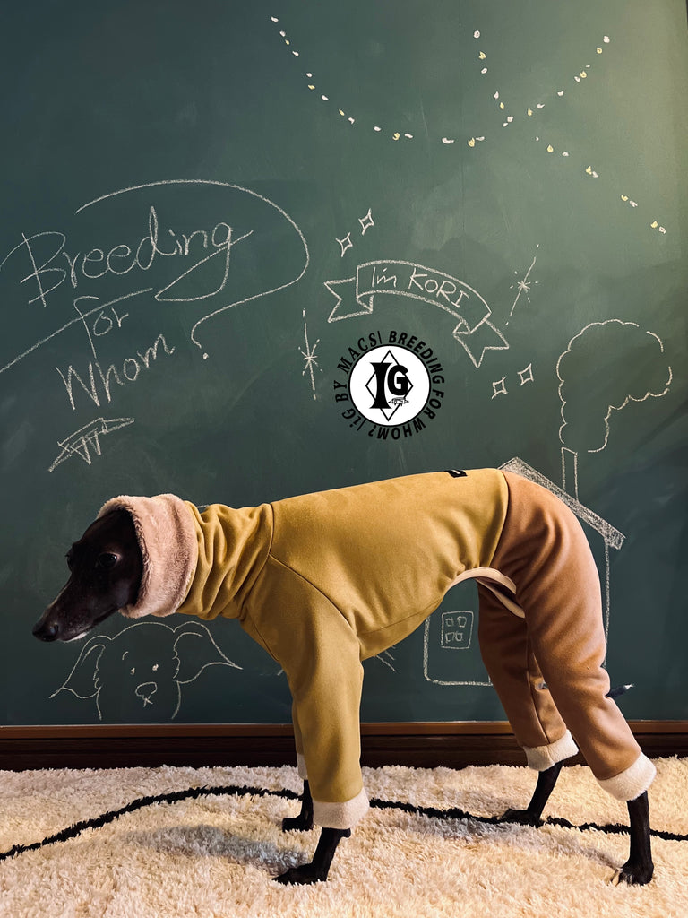 ”Stand-by(BFW?)” Suede Rompers high warm-Mustard