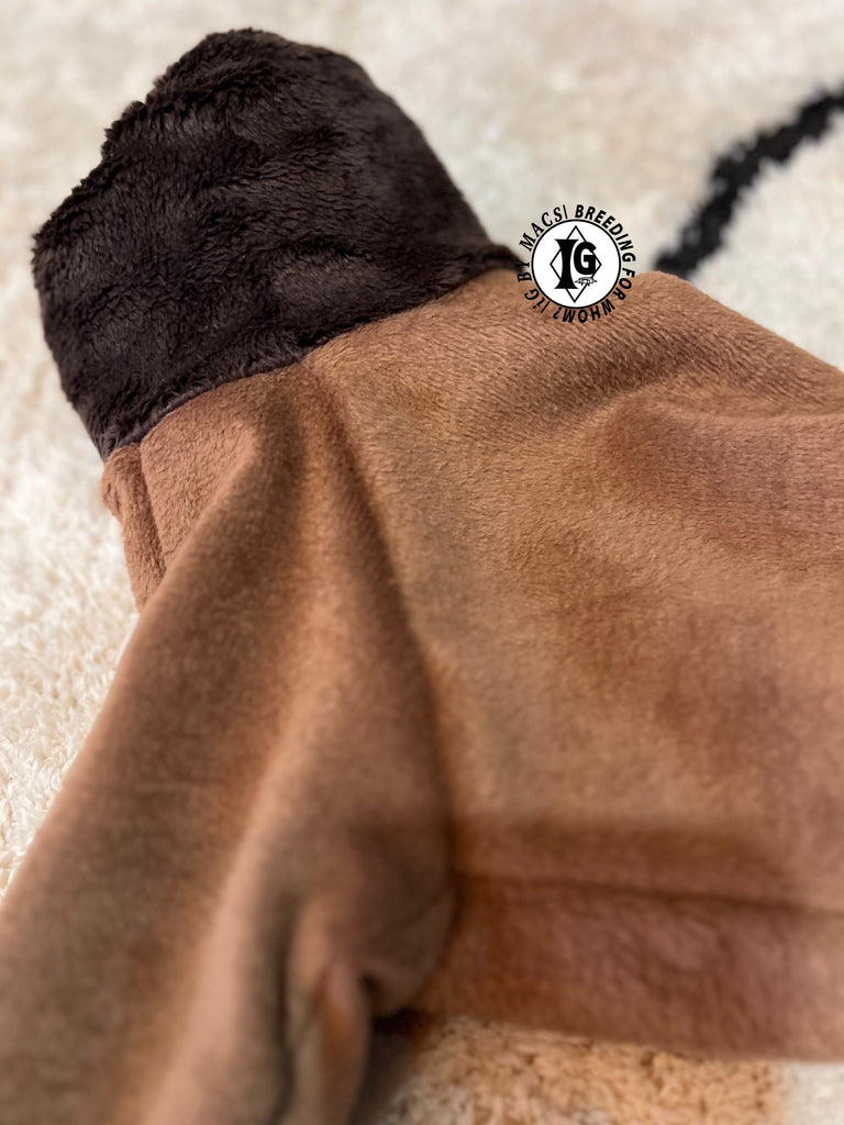 ”Stand-by(BFW?)” Suede Rompers high warm-BROWN