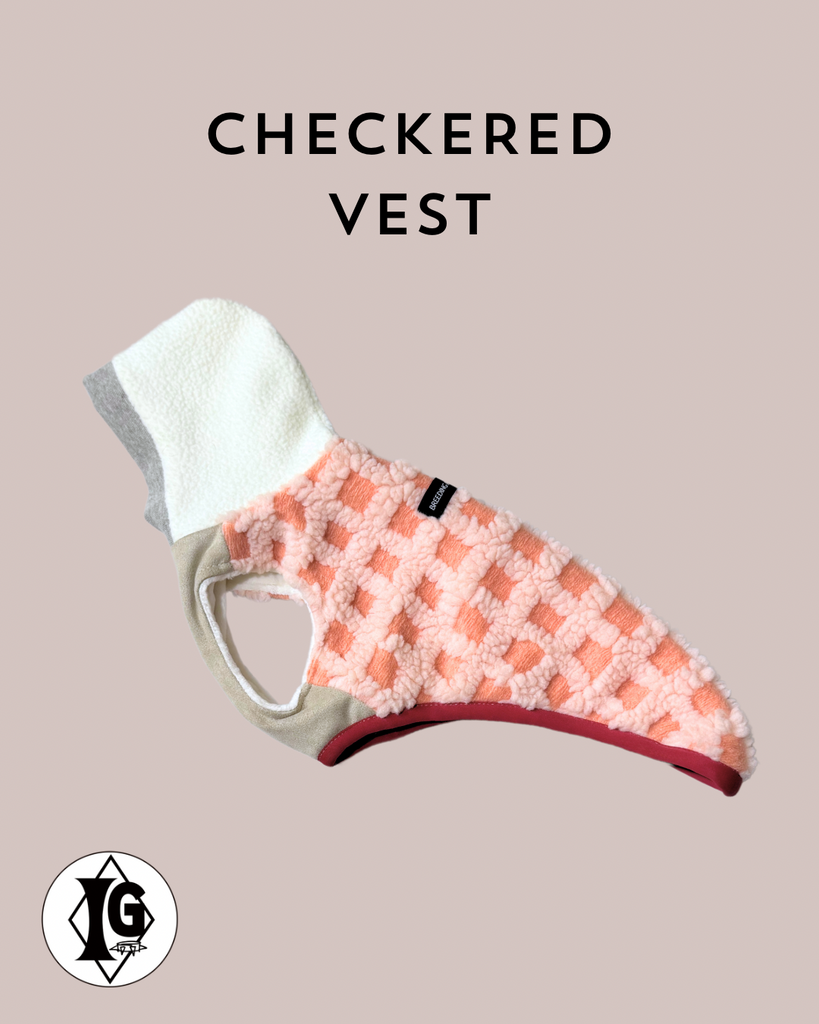 “Encyclopedia of Life” CHECKERED VEST-pink-