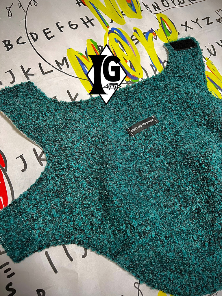 ”I'm so picky" Tweed Vest-EMERALD GREEN